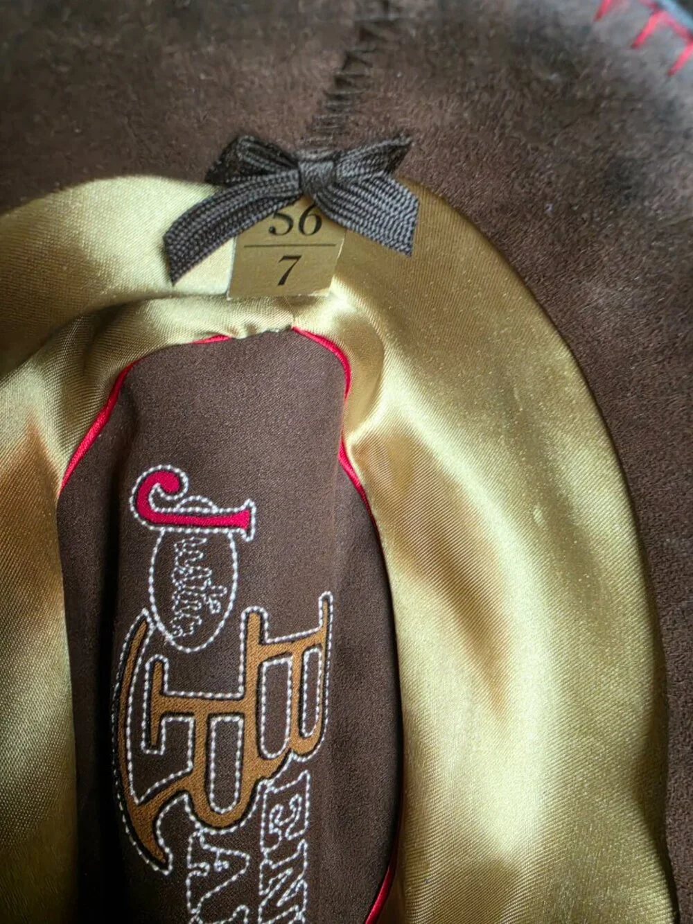 Justin Bent Rail 6X Felt Cowboy Brown Hat Sz 7